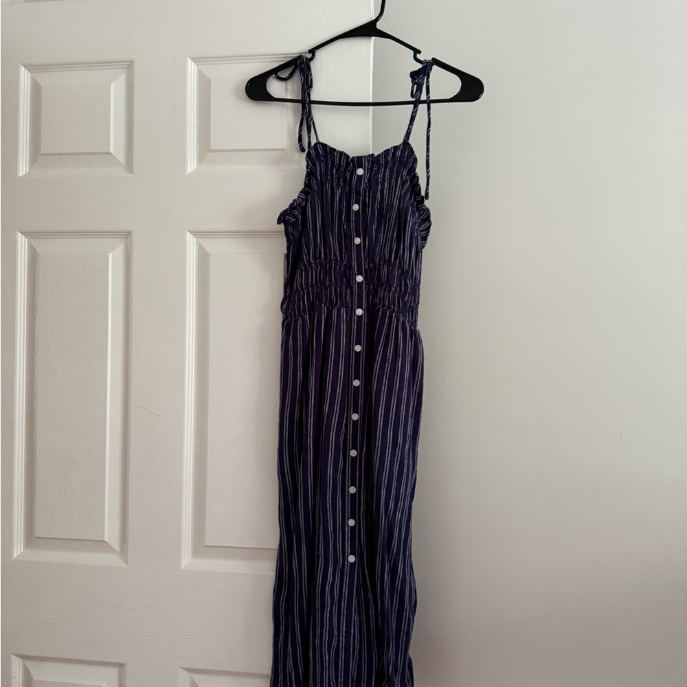Universal Thread Blue and White Sleeveless Maxi Dress